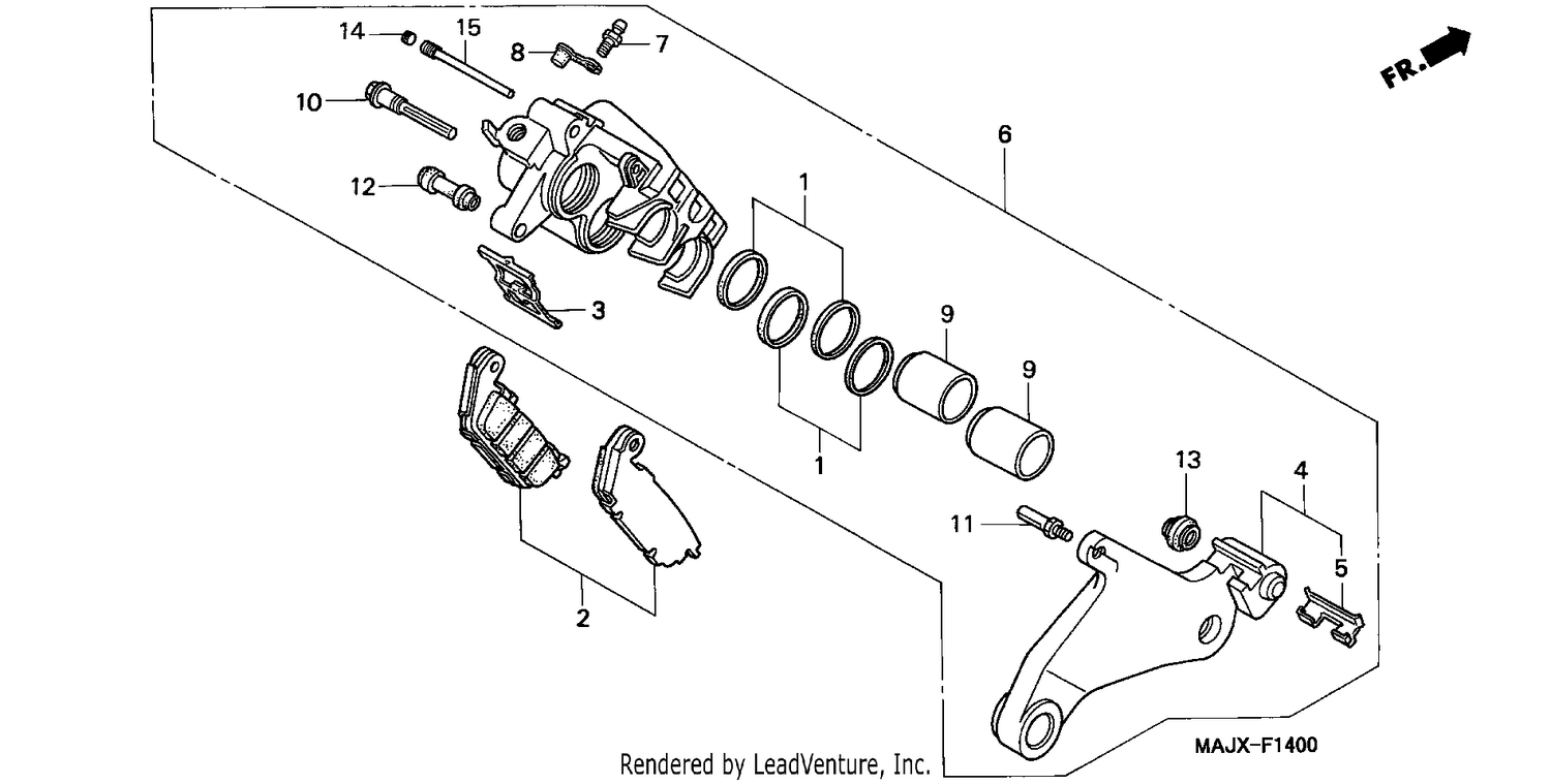 REAR BRAKE CALIPER (ST1100)