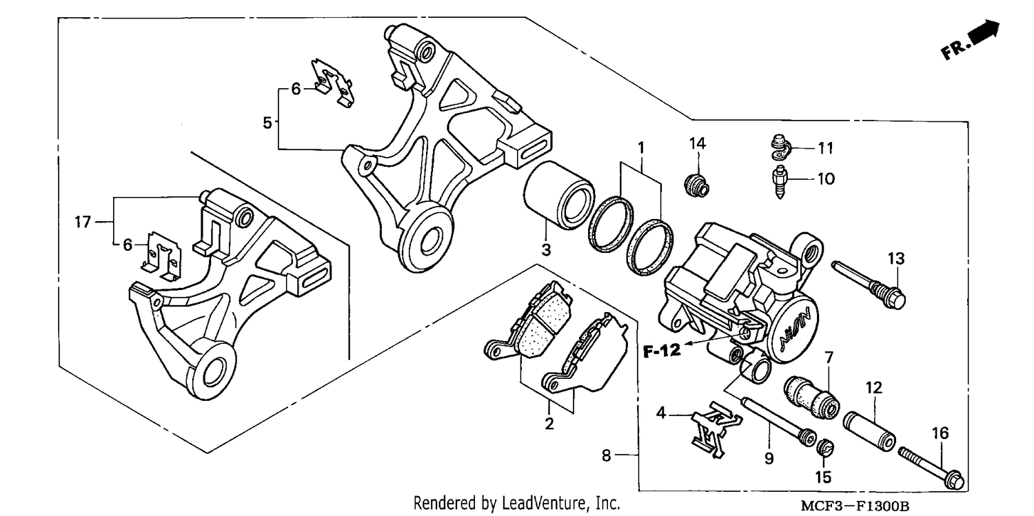 REAR BRAKE CALIPER
