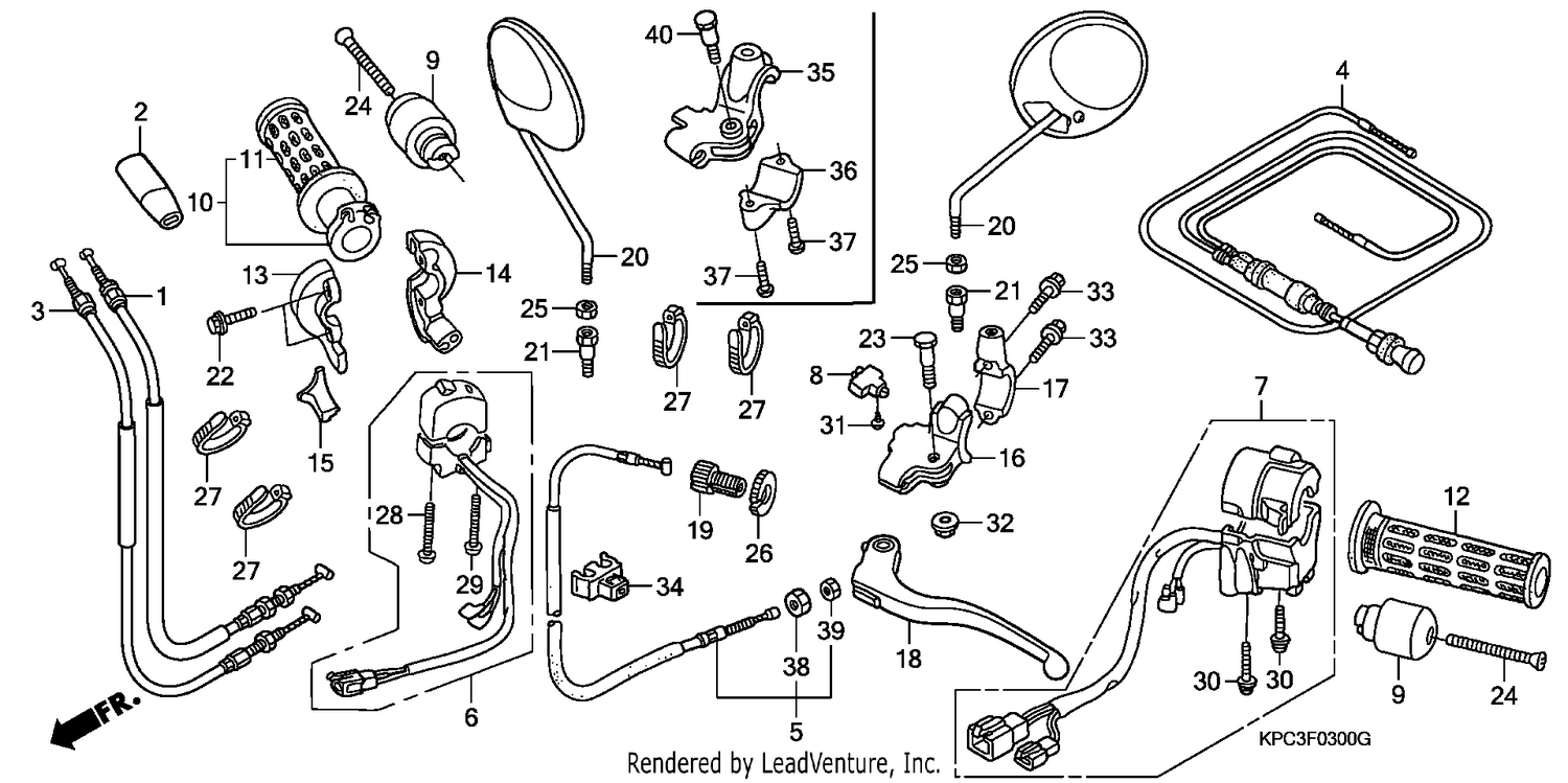 HANDLE LEVER/SWITCH/CABLE (XL125V1/2/3/4/5/6)