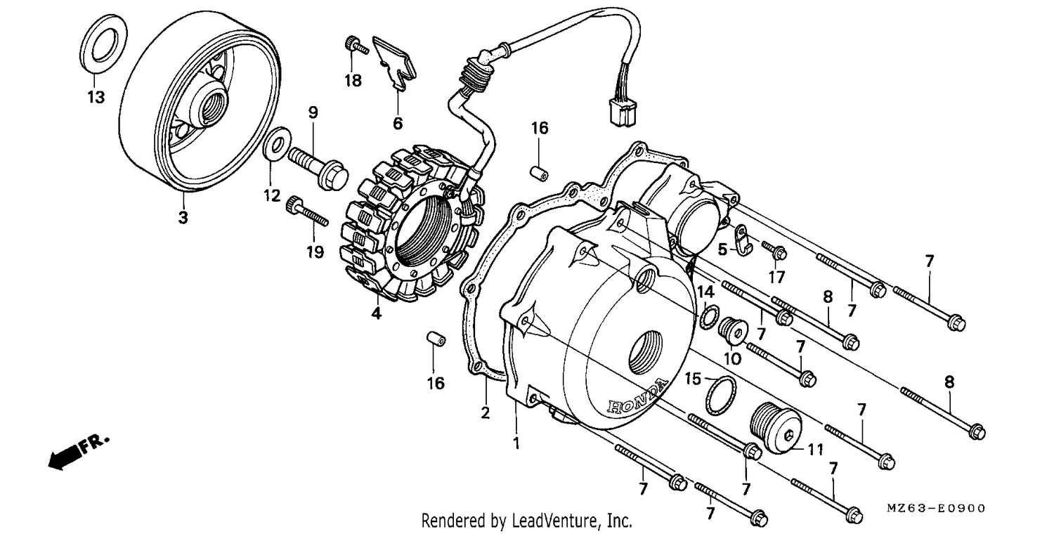 LEFT CRANKCASE COVER/ GENERATOR