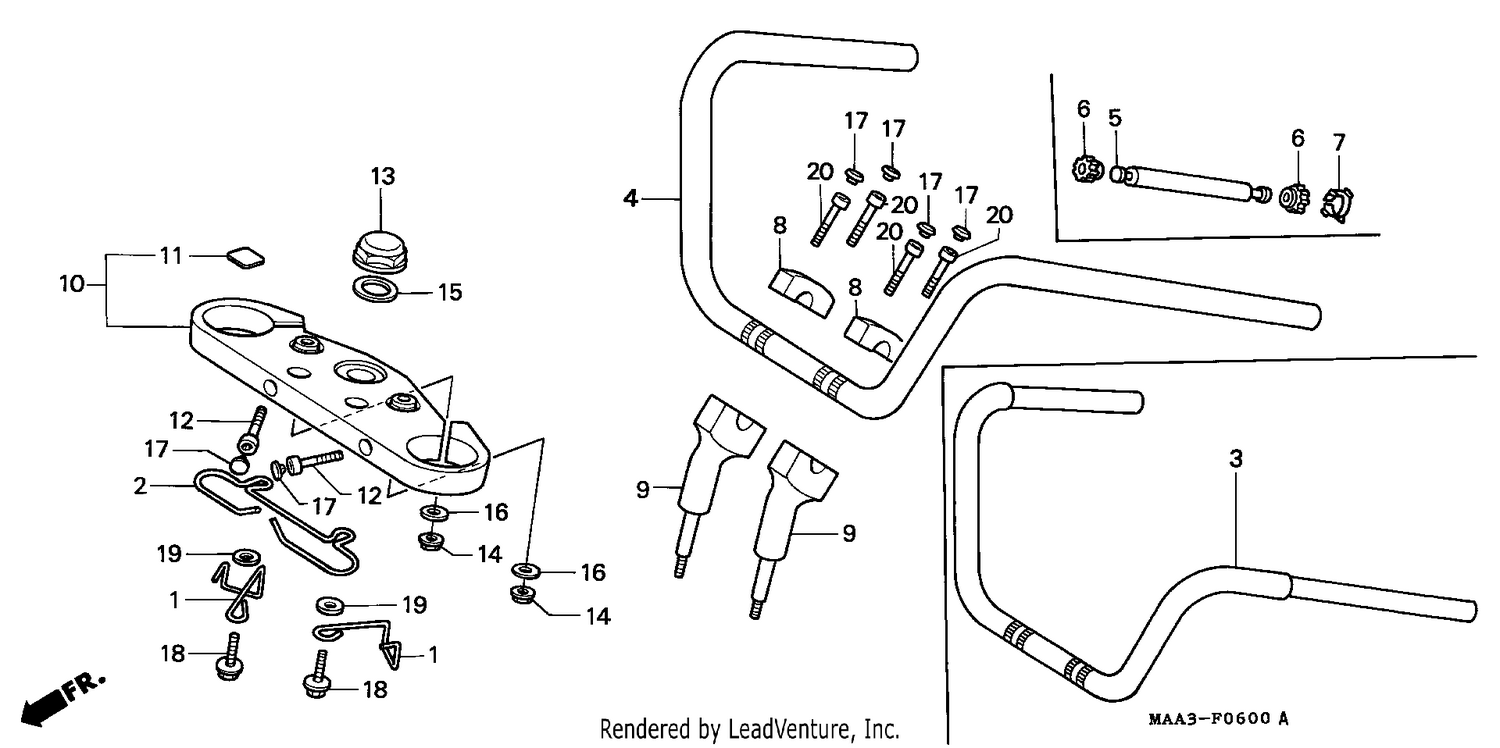 HANDLE PIPE/TOP BRIDGE (VT1100C)