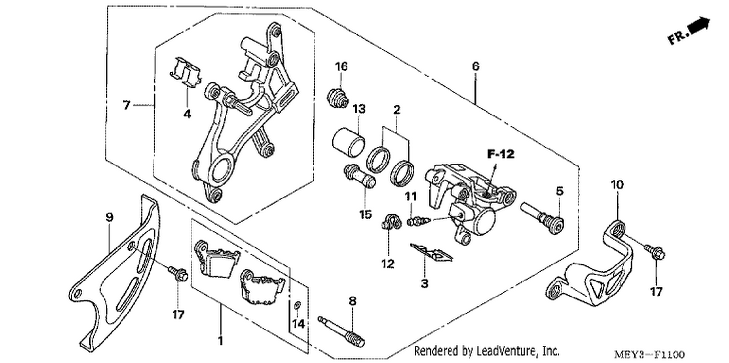  REAR BRAKE CALI PER