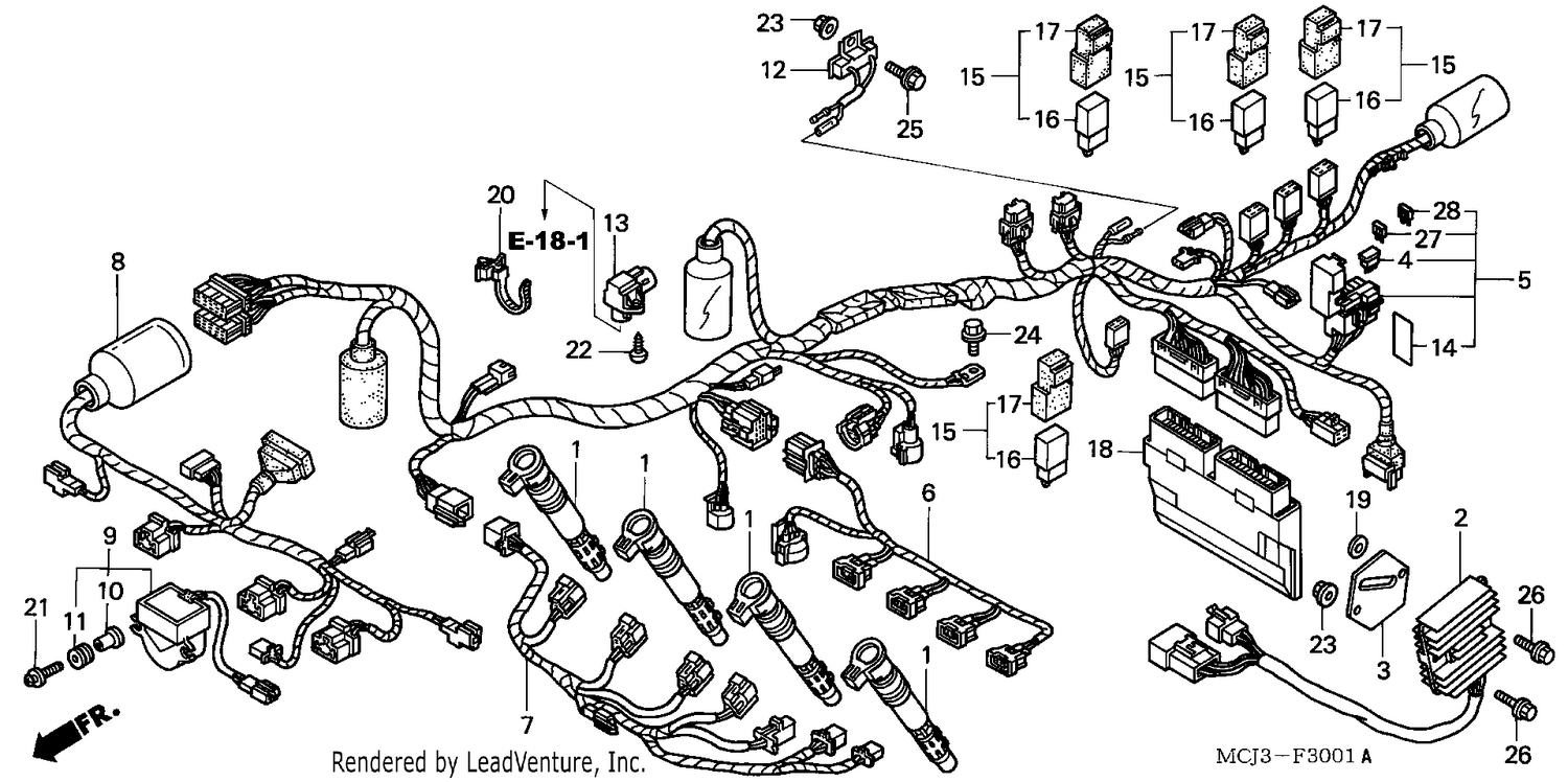 WIRE HARNESS (CBR900RR2,3)