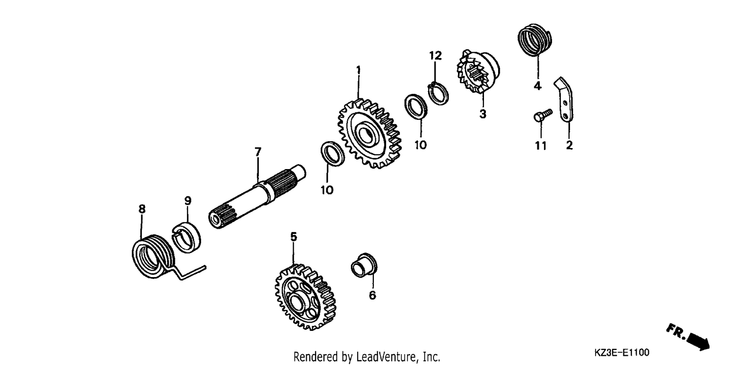 KICK STARTER SPINDLE