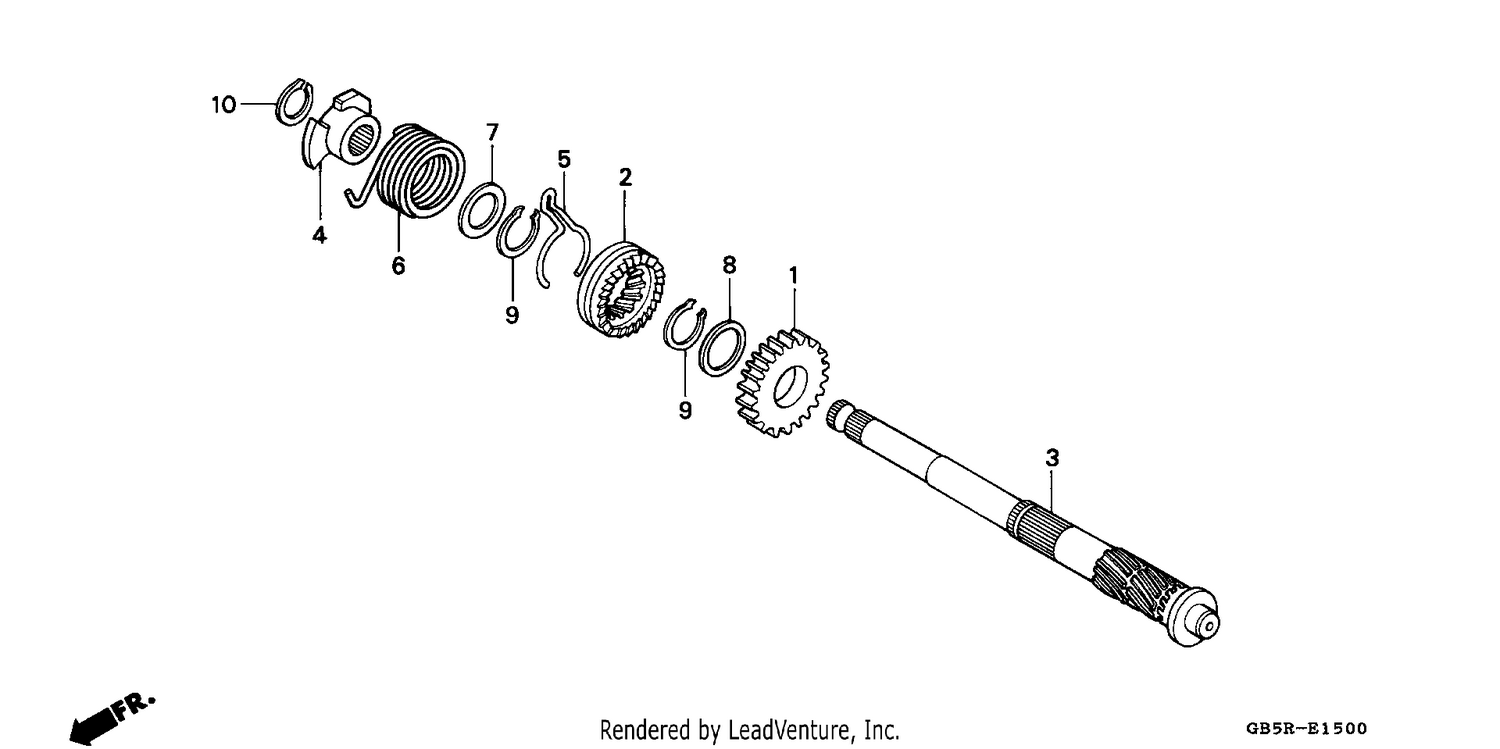 KICK STARTER SPINDLE