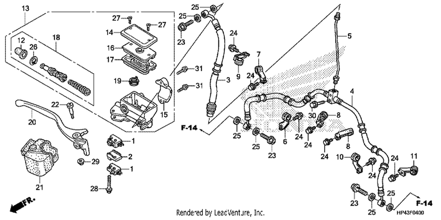  FR. BRAKE MASTER CYLINDER