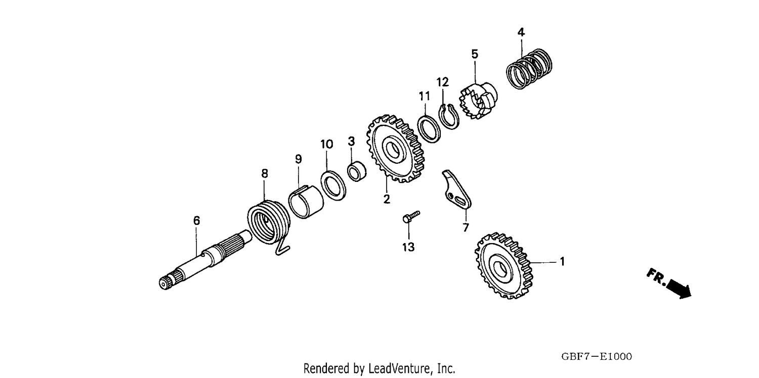 KICK STARTER SPINDLE
