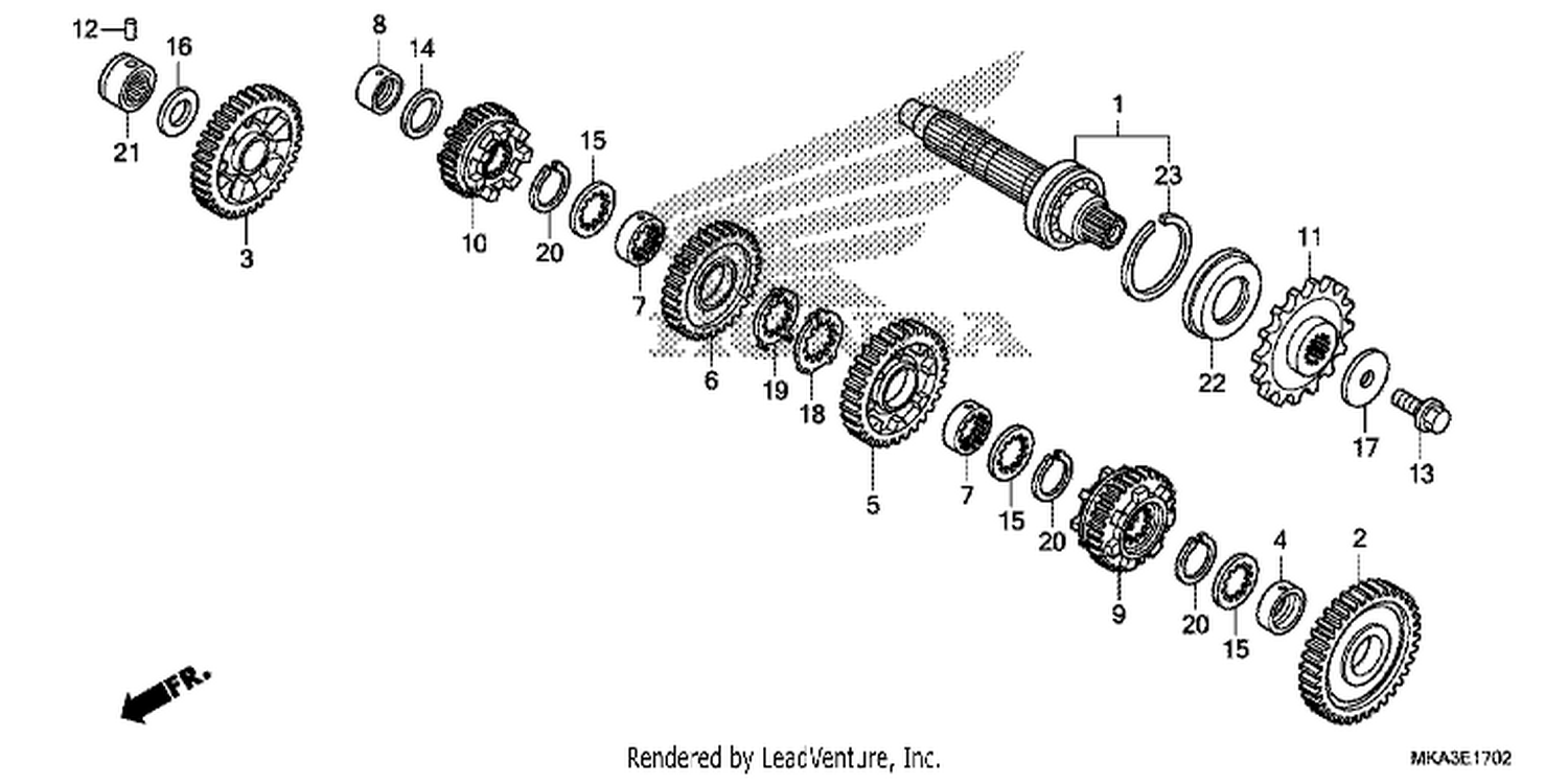  2 TRANSMI SSI ON ( COUNTERSHAFT)  ( NC750XD)