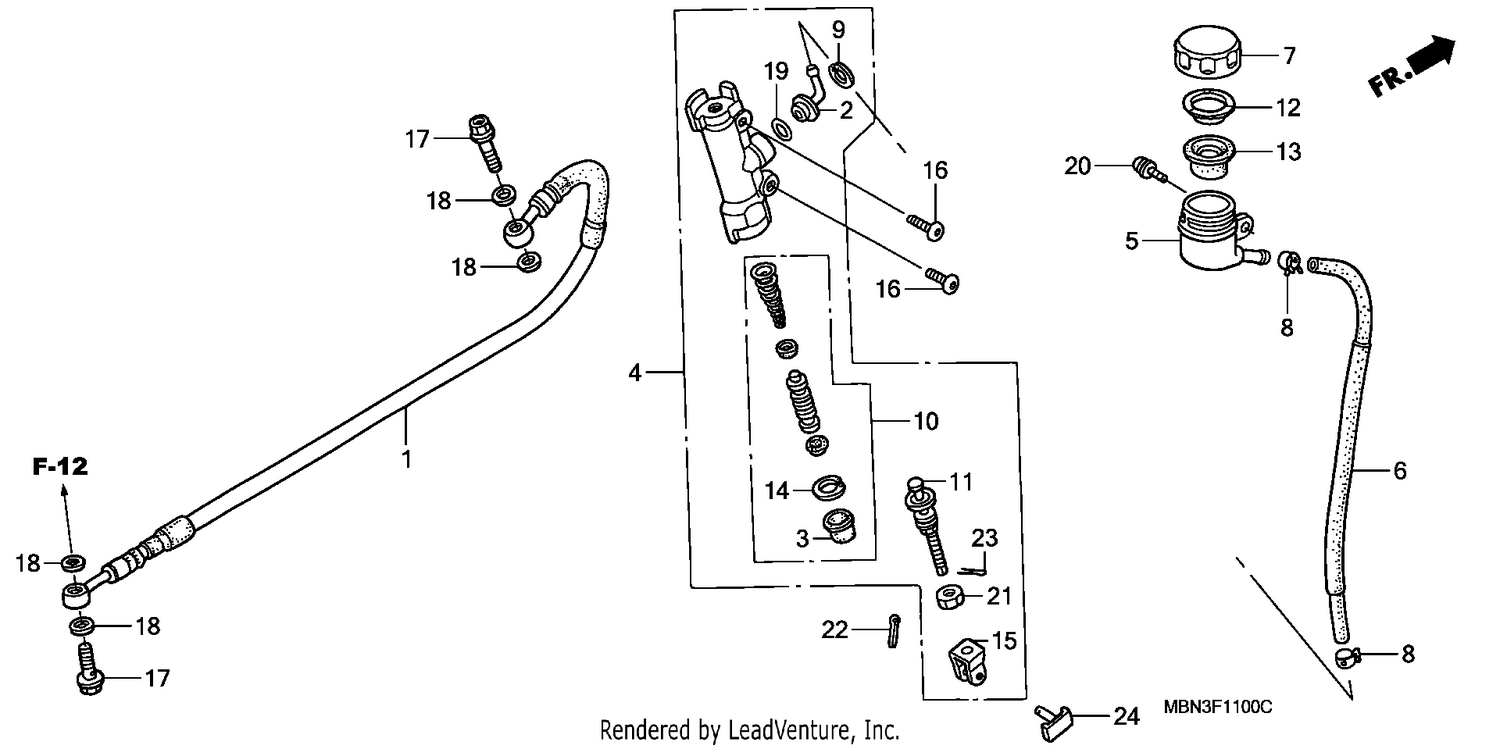 REAR BRAKE MASTER CYLINDER