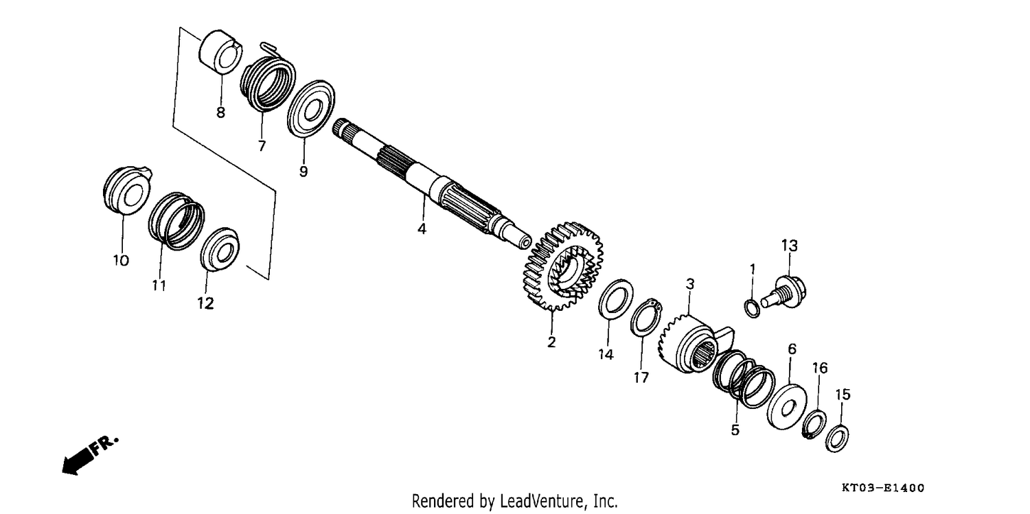KICK STARTER SPINDLE