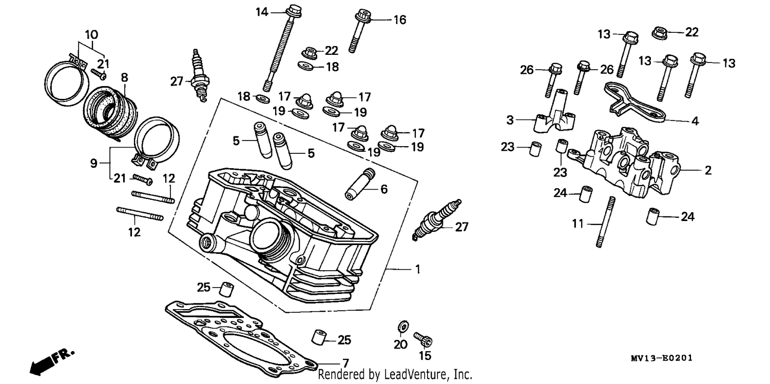 REAR CYLINDER HEAD