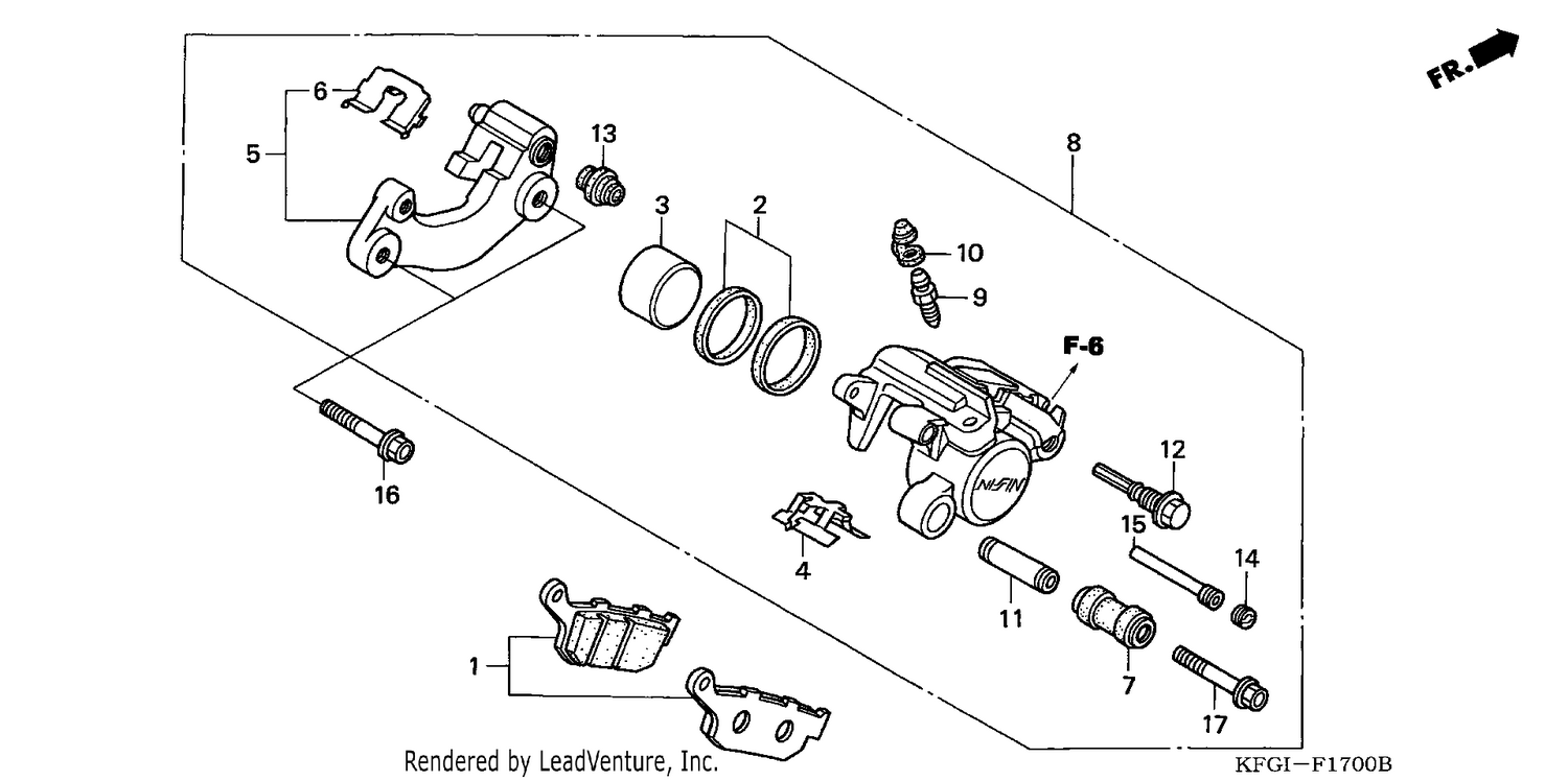REAR BRAKE CALIPER