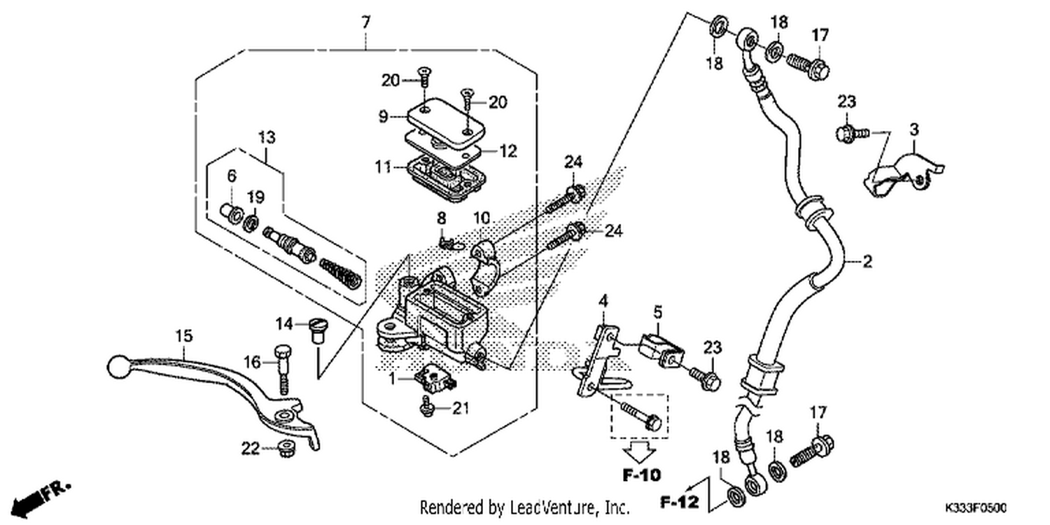  FRONT BRAKE MASTER CYLI NDER (CBR250R/ 300R)