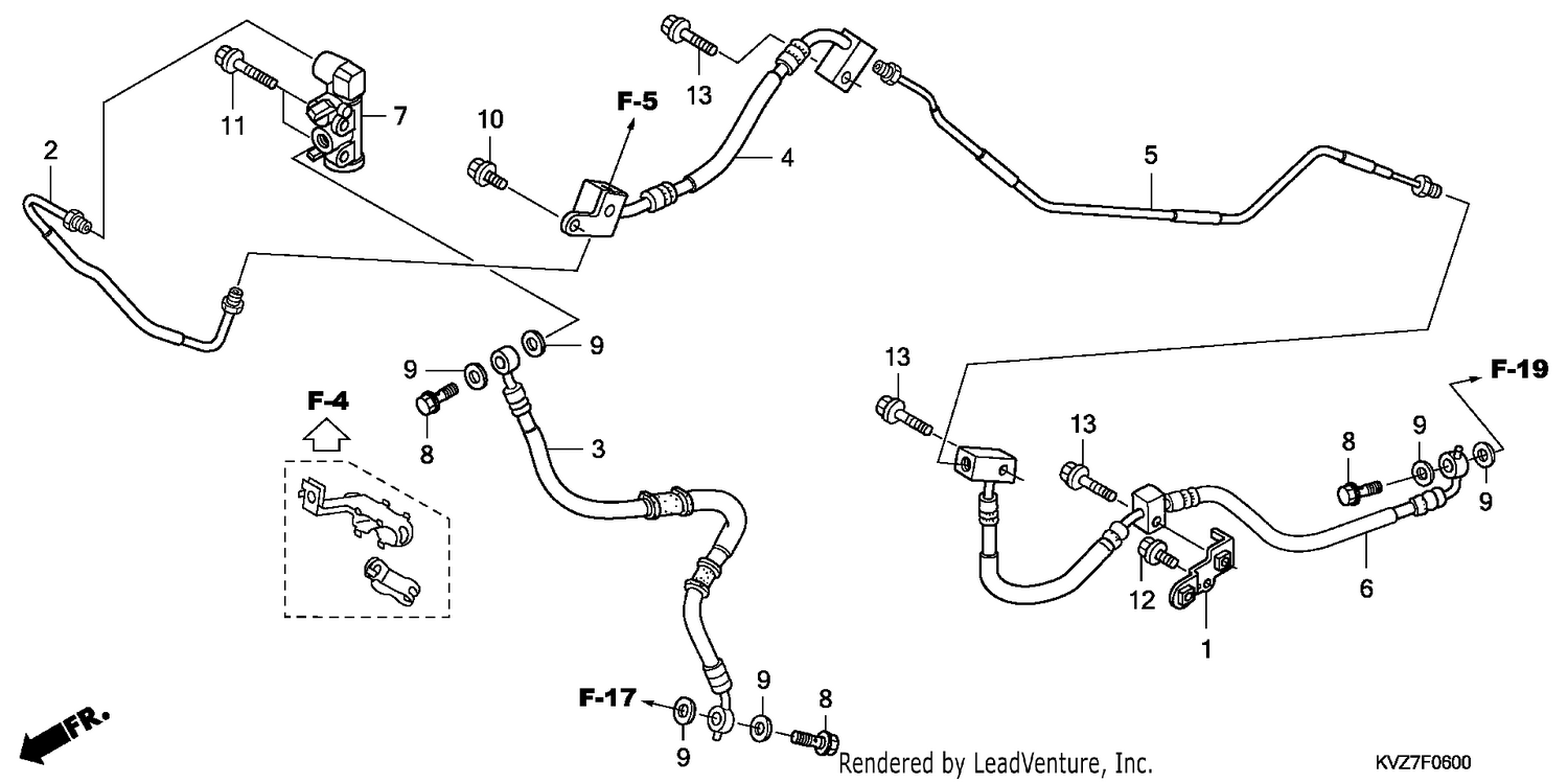 REAR BRAKE PIPE (NSS250S)