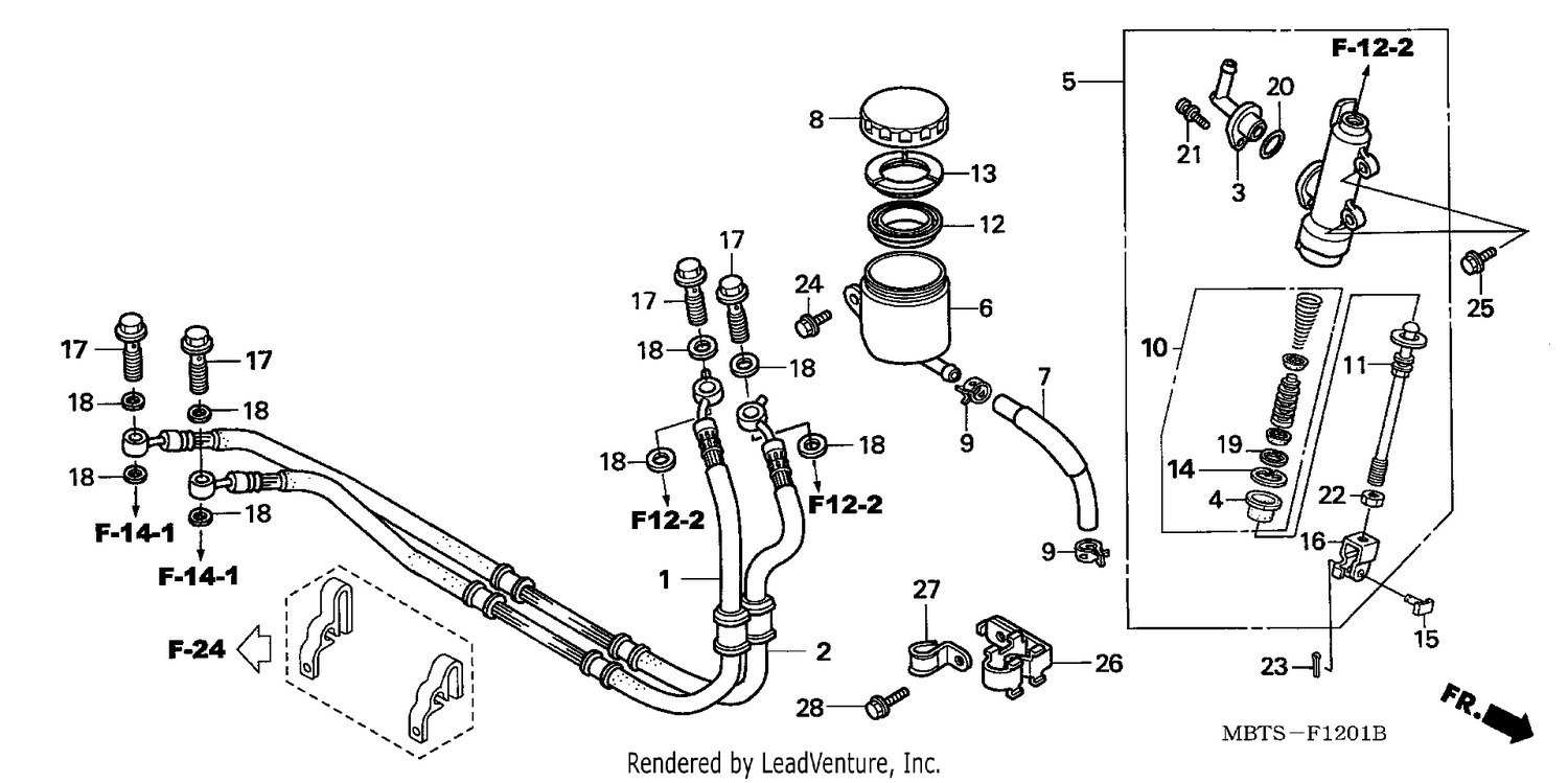 REAR BRAKE MASTER CYLINDER (XL1000VA)