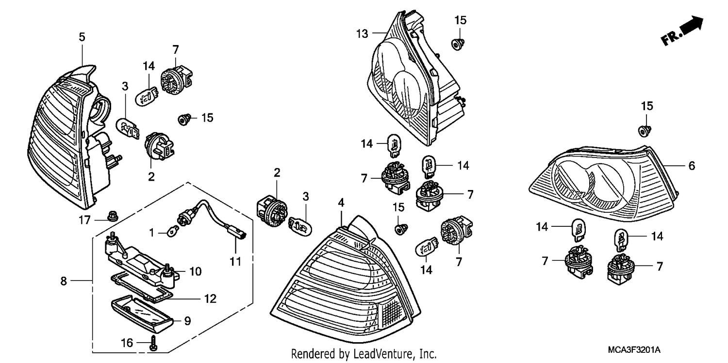 REAR COMBINATION LIGHT (GL18006/7/8)