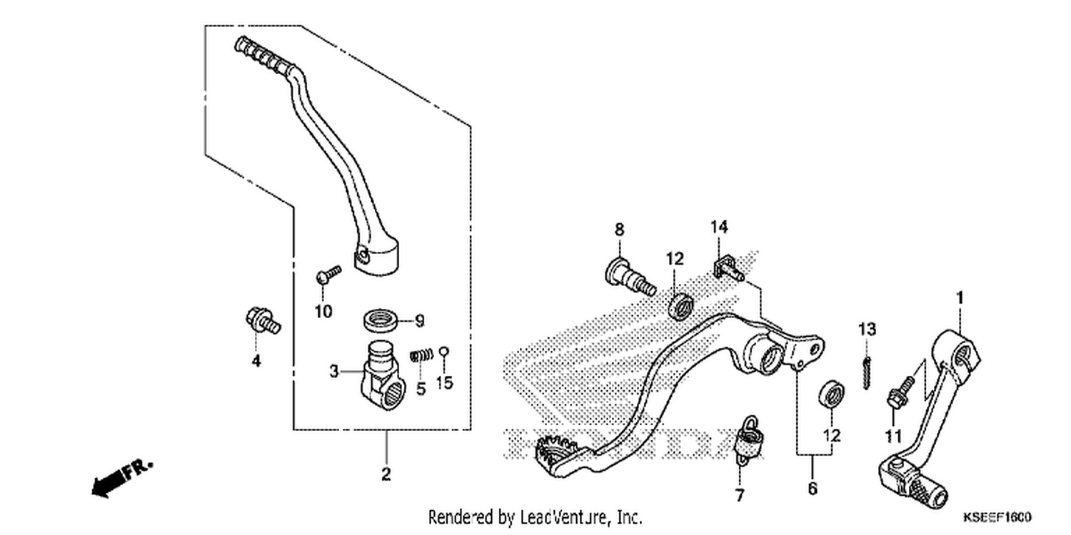  PEDAL/KICK STARTER ARM