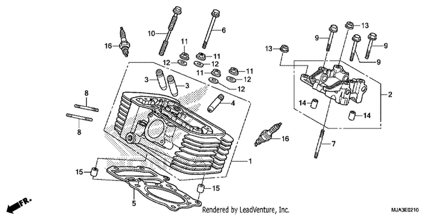  10 REAR CYLINDER HEAD