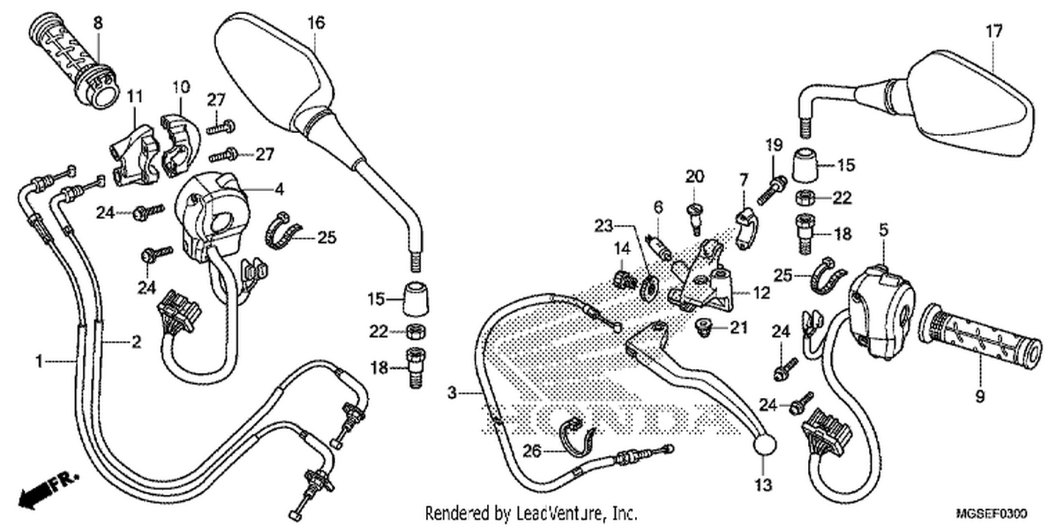  HANDLE LEVER/ SWI TCH/ CABLE (NC700S/ SA)