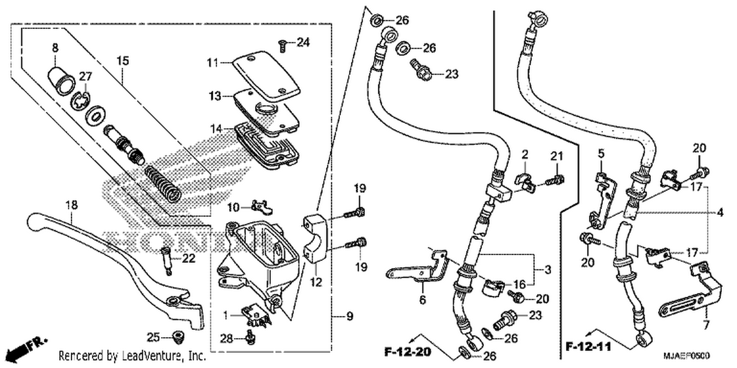  FRONT BRAKE MASTER CYLI NDER (VT750C2B/ S/ C)