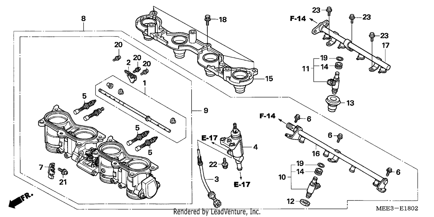 THROTTLE BODY (CBR600RR5/6)