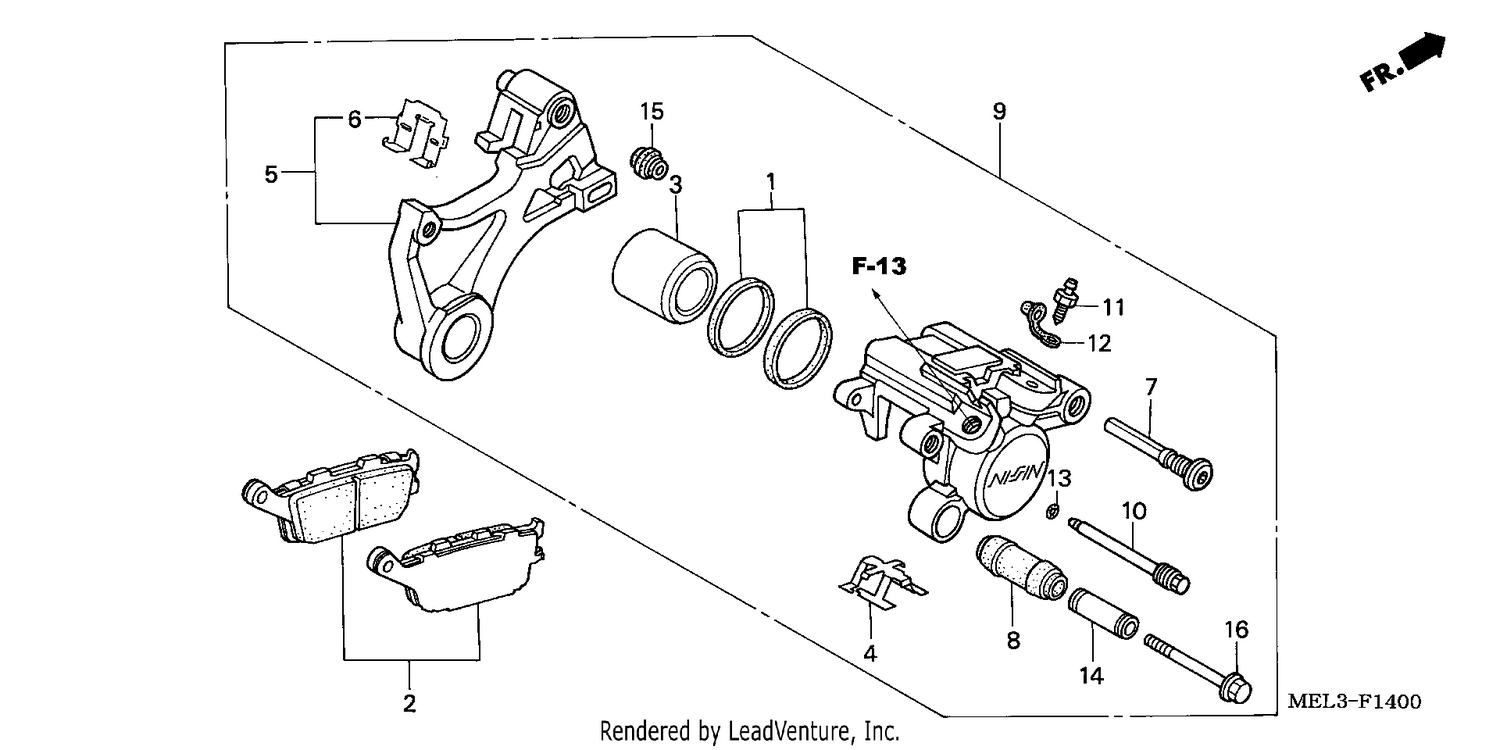 REAR BRAKE CALIPER (CBR1000RR4/5)