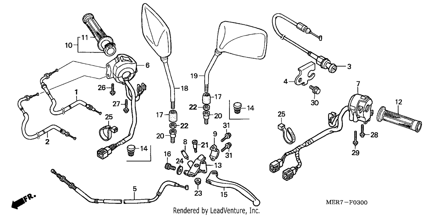 HANDLE LEVER/SWITCH/CABLE (CBF600S6/SA6/N6/NA6)