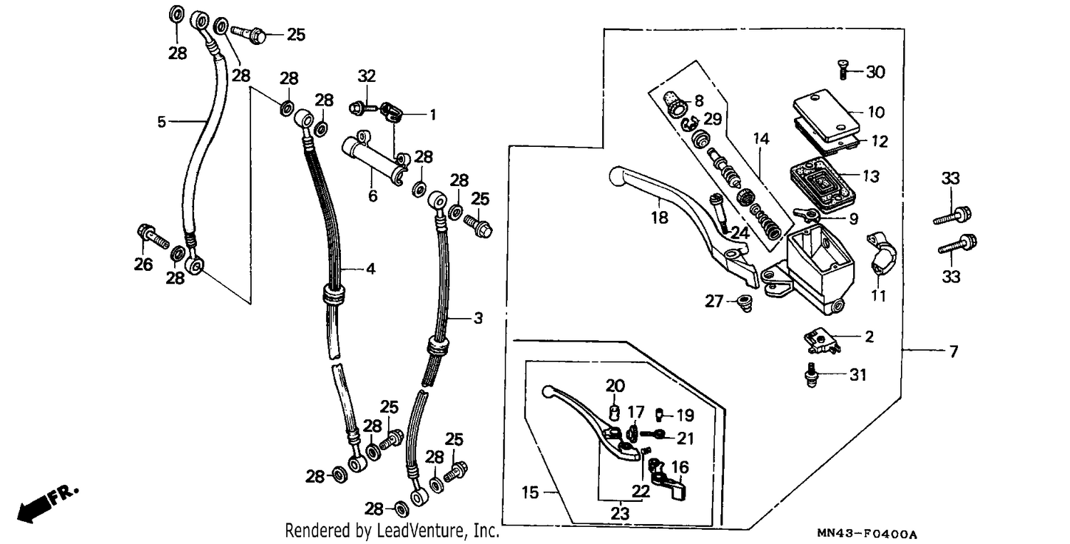 FR. BRAKE MASTER CYLINDER
