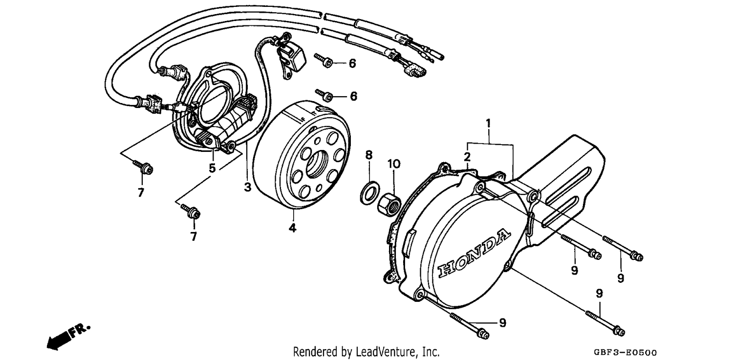 LEFT CRANKCASE COVER/ GENERATOR