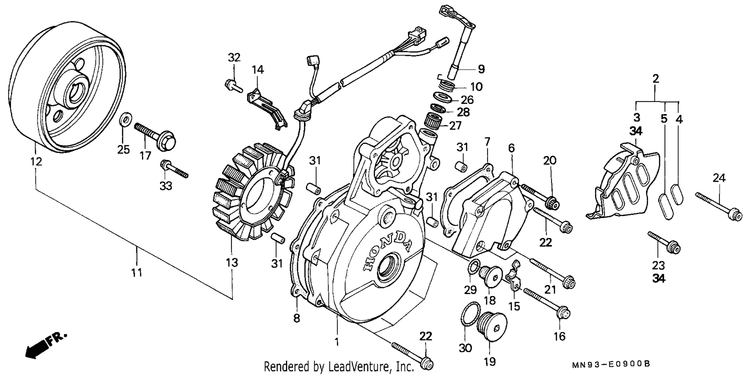 LEFT CRANKCASE COVER/ GENERATOR
