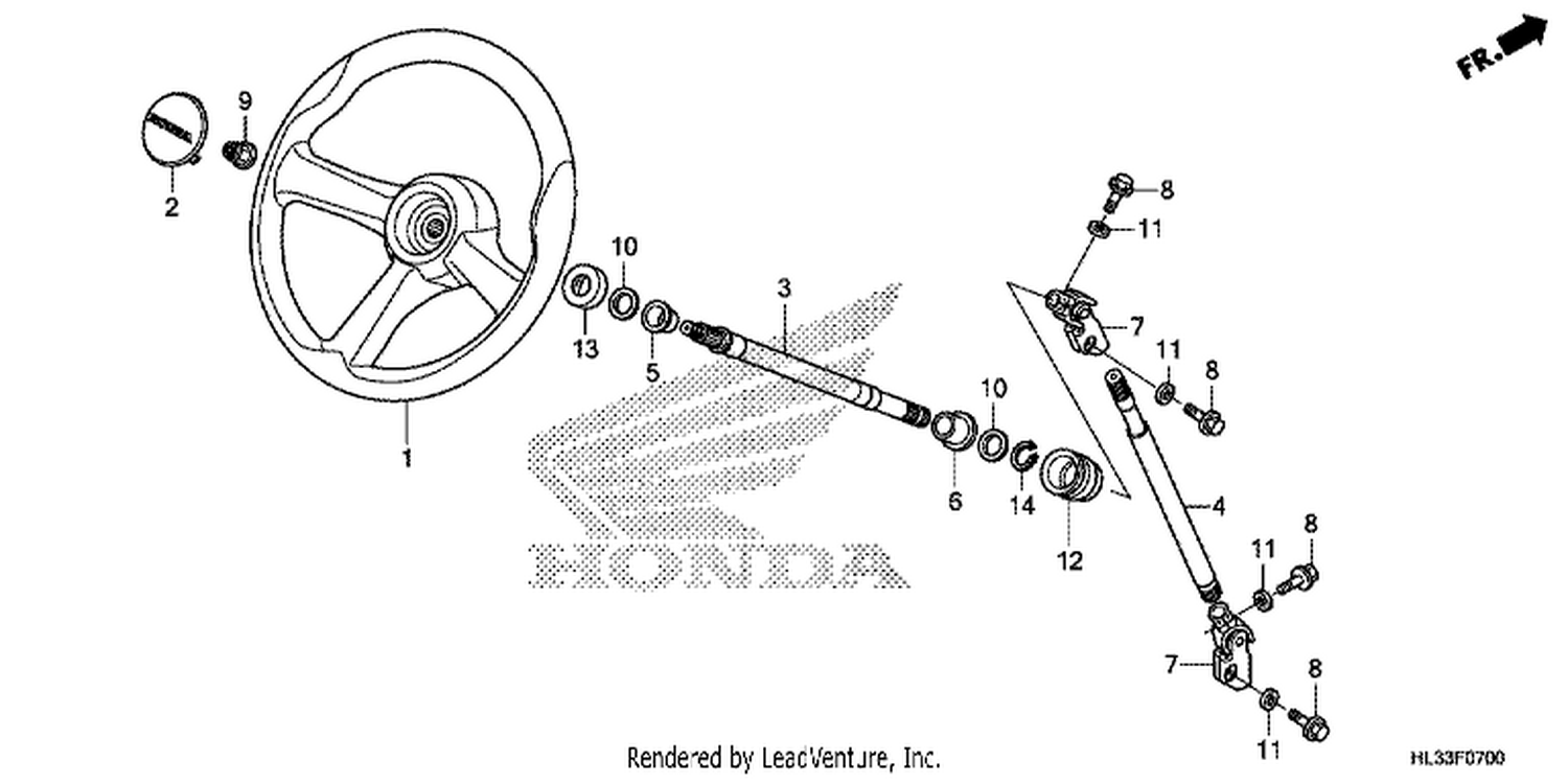  STEERING WHEEL/STEERING SHAFT (SXS700M2/M4)