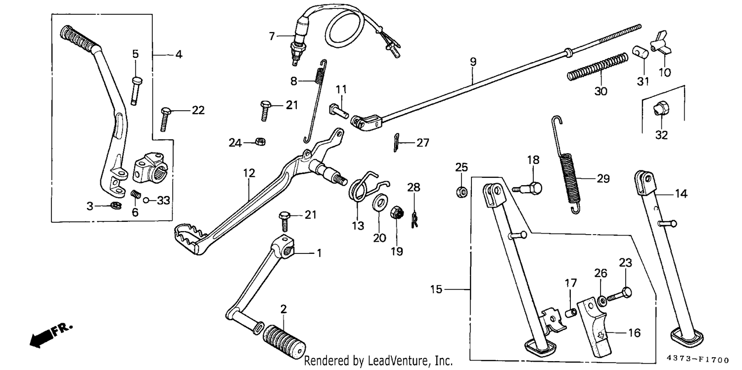 PEDAL/KICK STARTER ARM