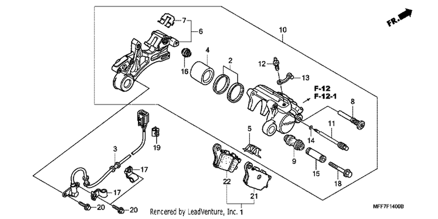  REAR BRAKE CALI PER/ SPEED SENSOR