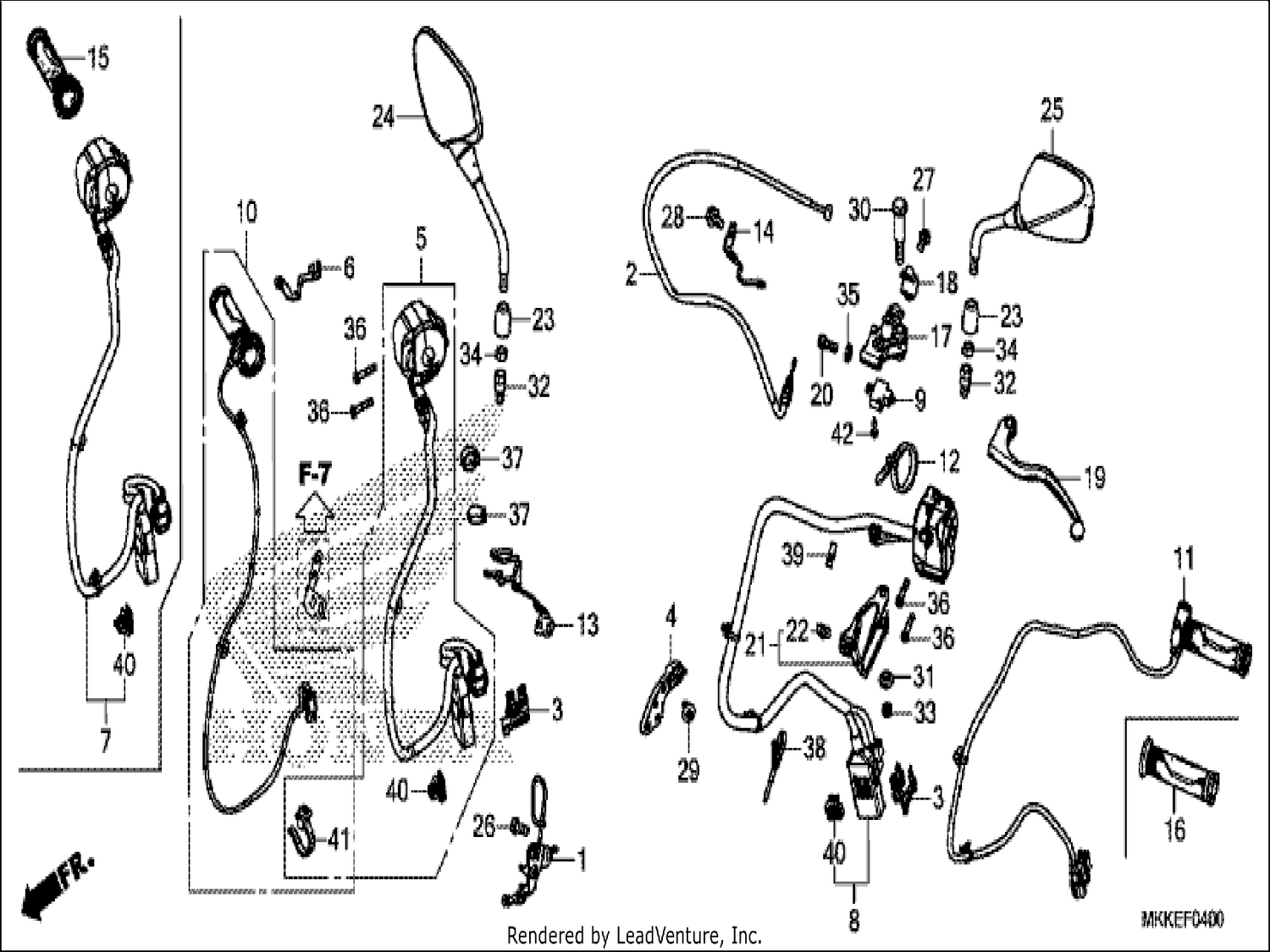  HANDLE LEVER/SWITCH/CABLE (CRF1000A/A2/AL/AL2)