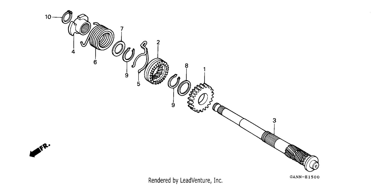 KICK STARTER SPINDLE