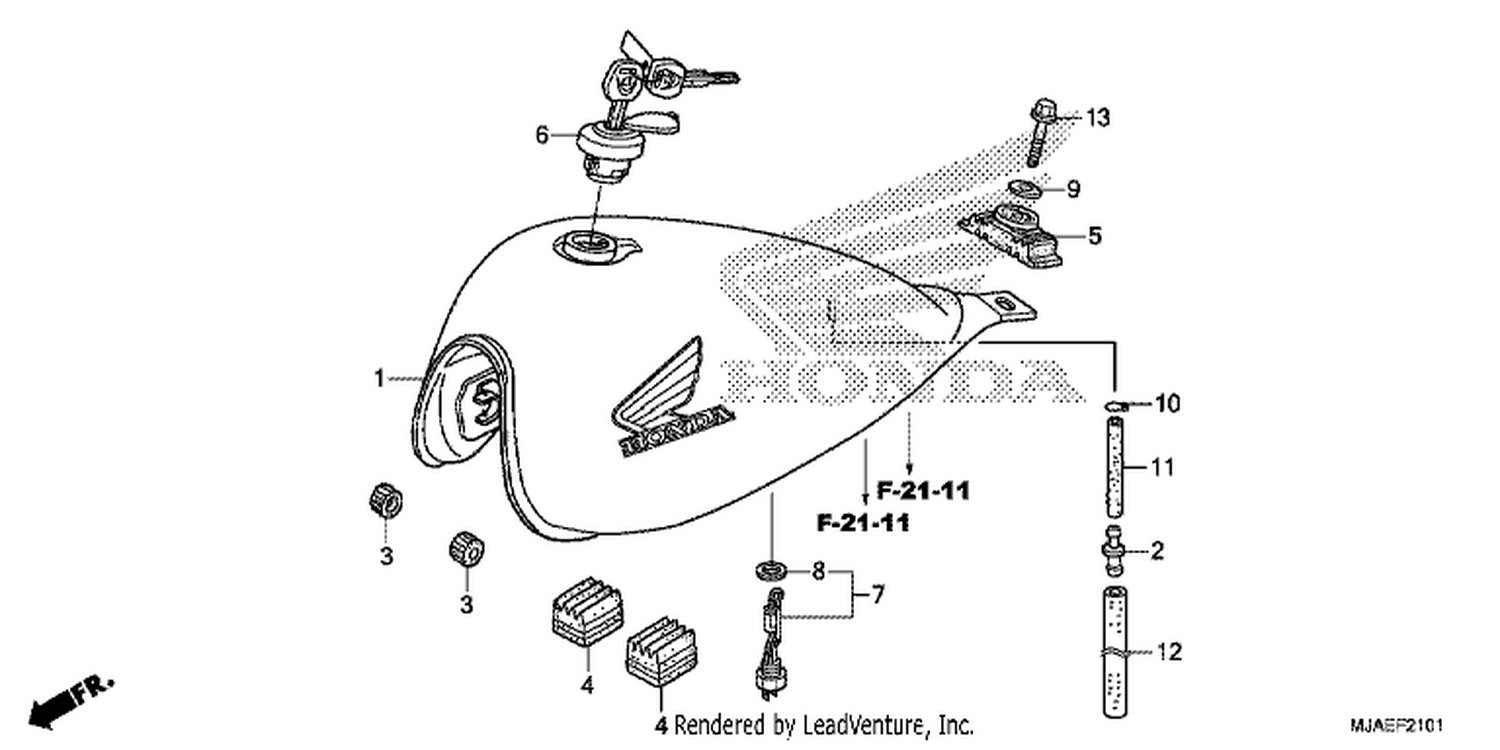  1 FUEL TANK (VT750S)