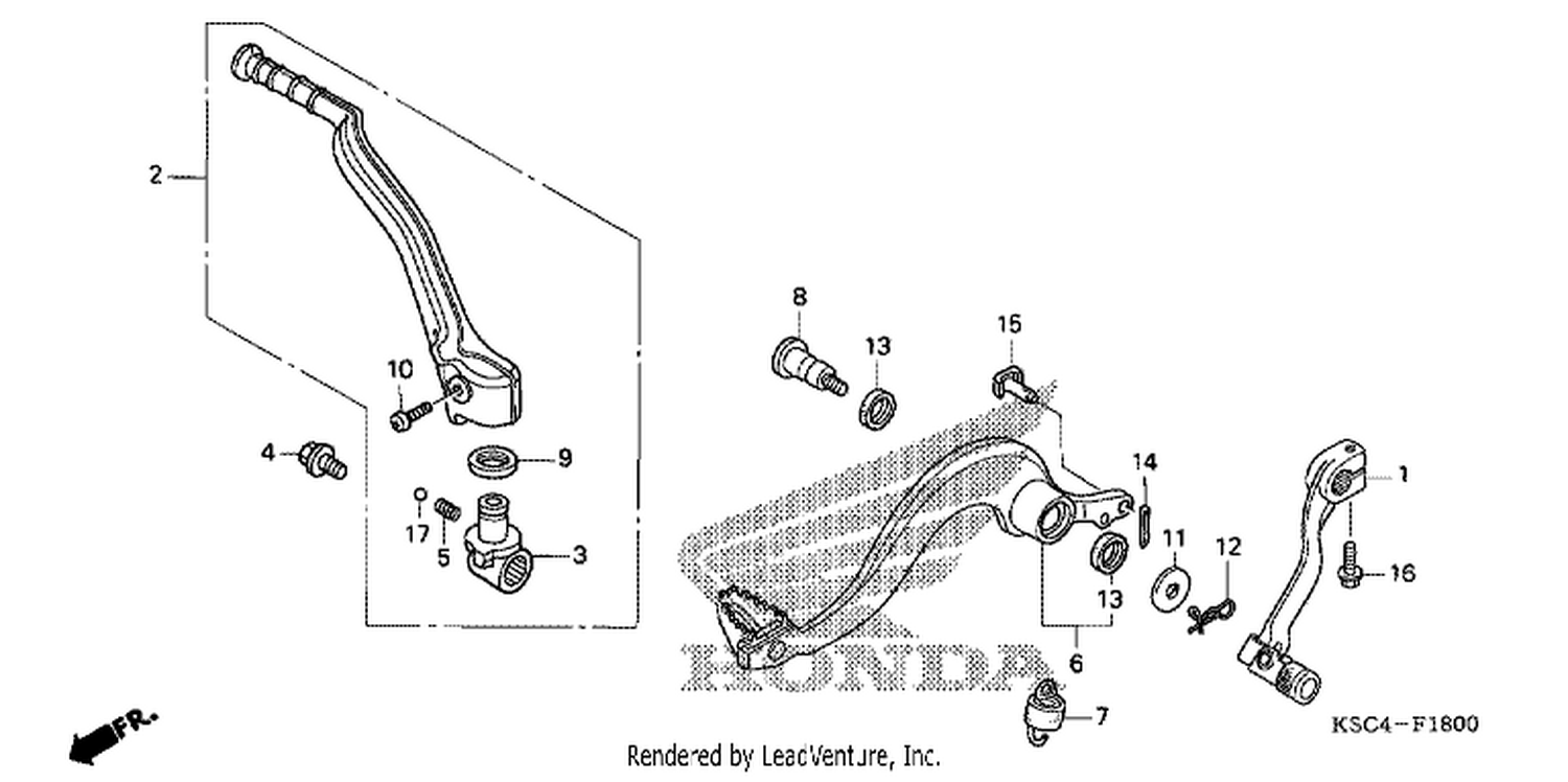  PEDAL/ KI CK STARTER ARM