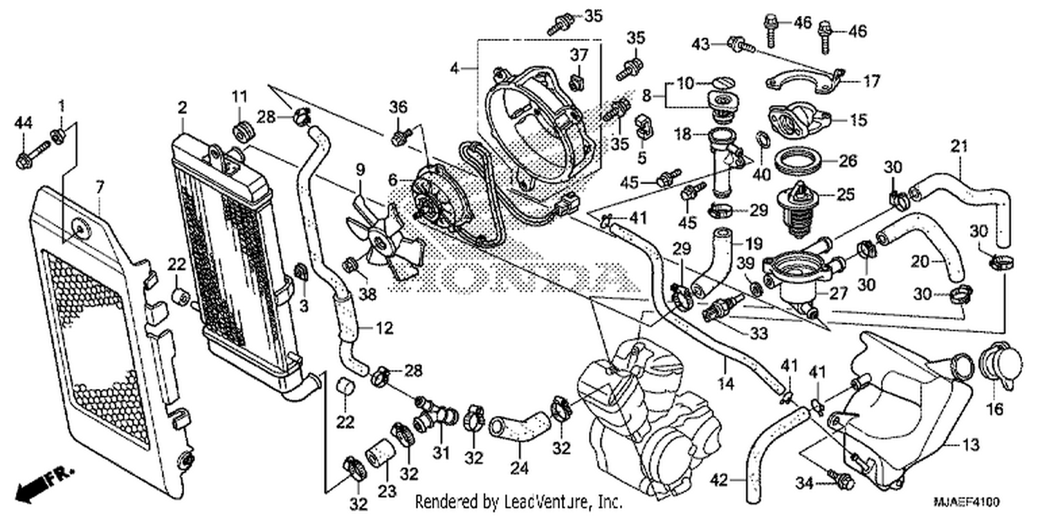  RADI ATOR (VT750CS/ C2B/ C2S/ C)