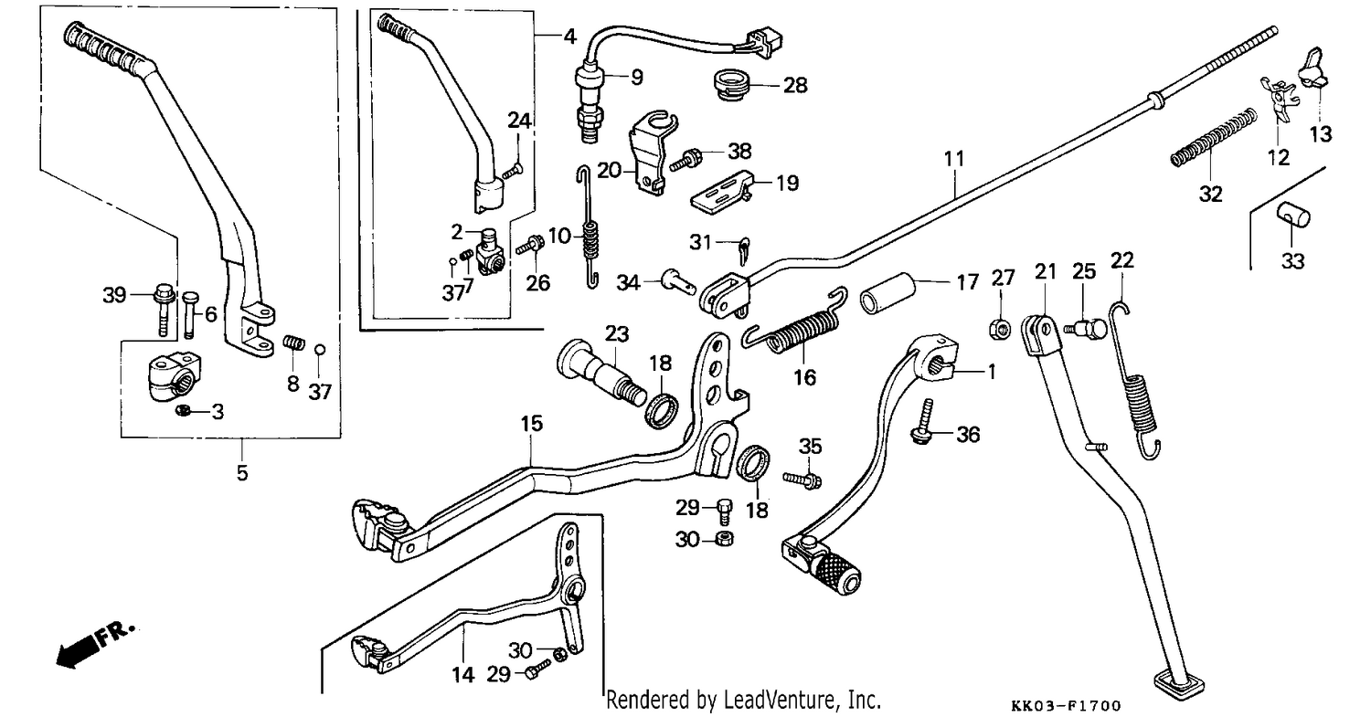 PEDAL/KICK STARTER ARM