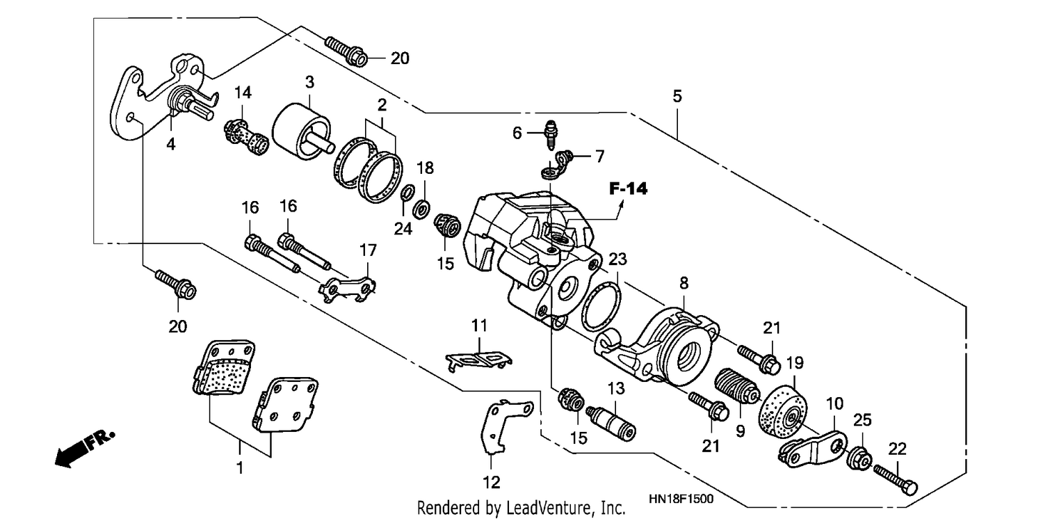 REAR BRAKE CALIPER