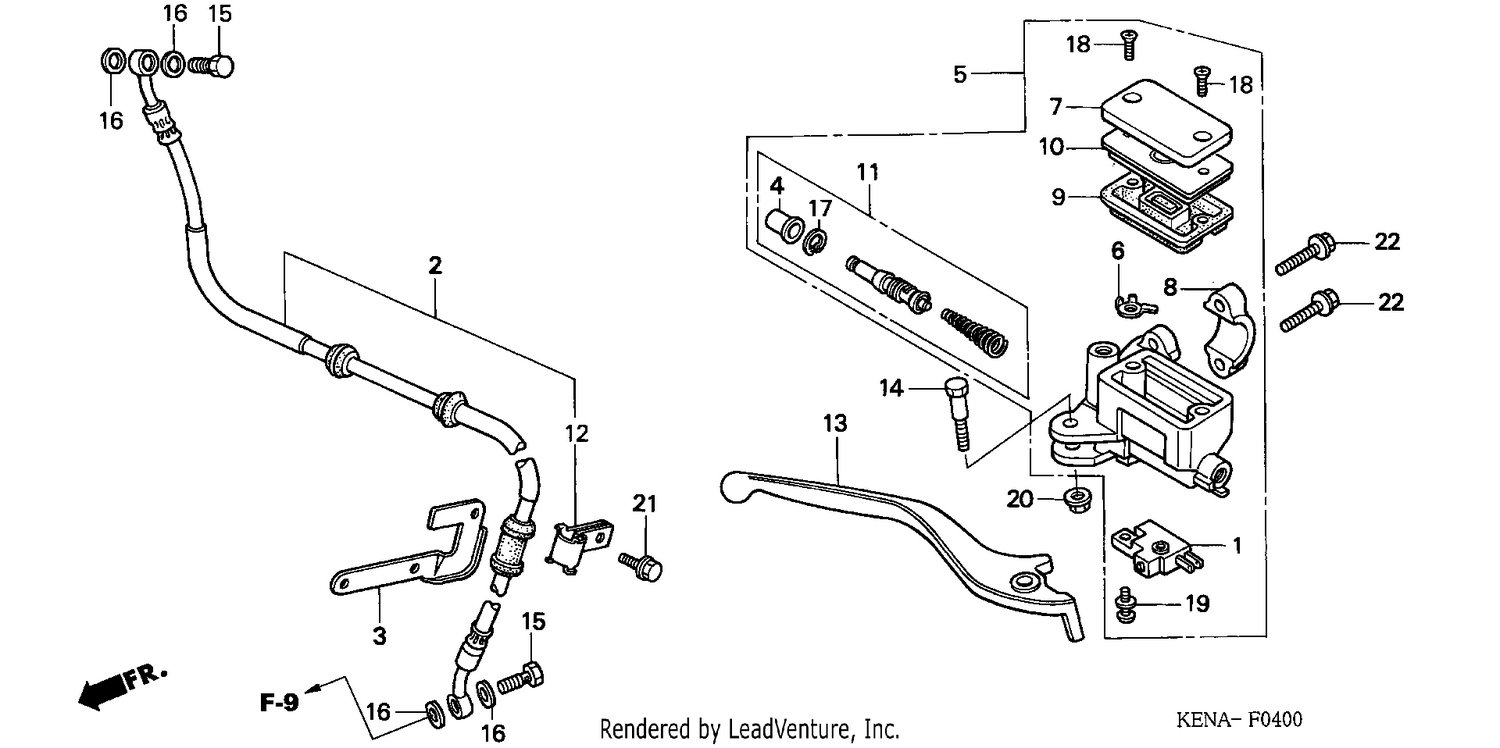 FR. BRAKE MASTER CYLINDER