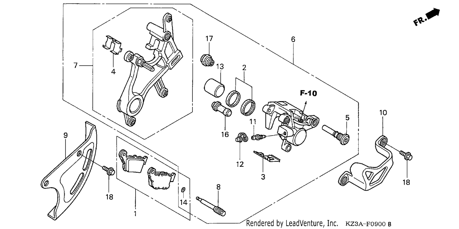 REAR BRAKE CALIPER