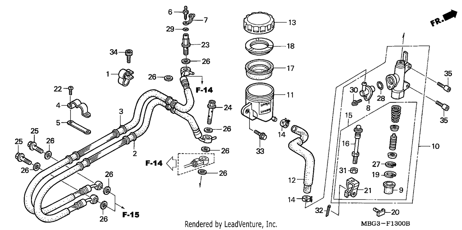 RR. BRAKE MASTER CYLINDER