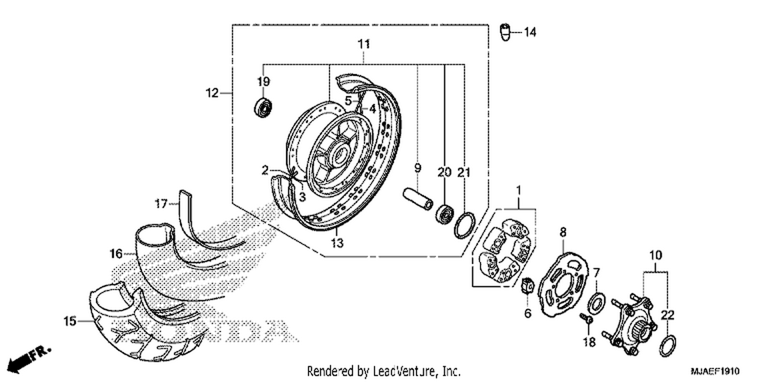  10 REAR WHEEL (VT750C2B/ C)