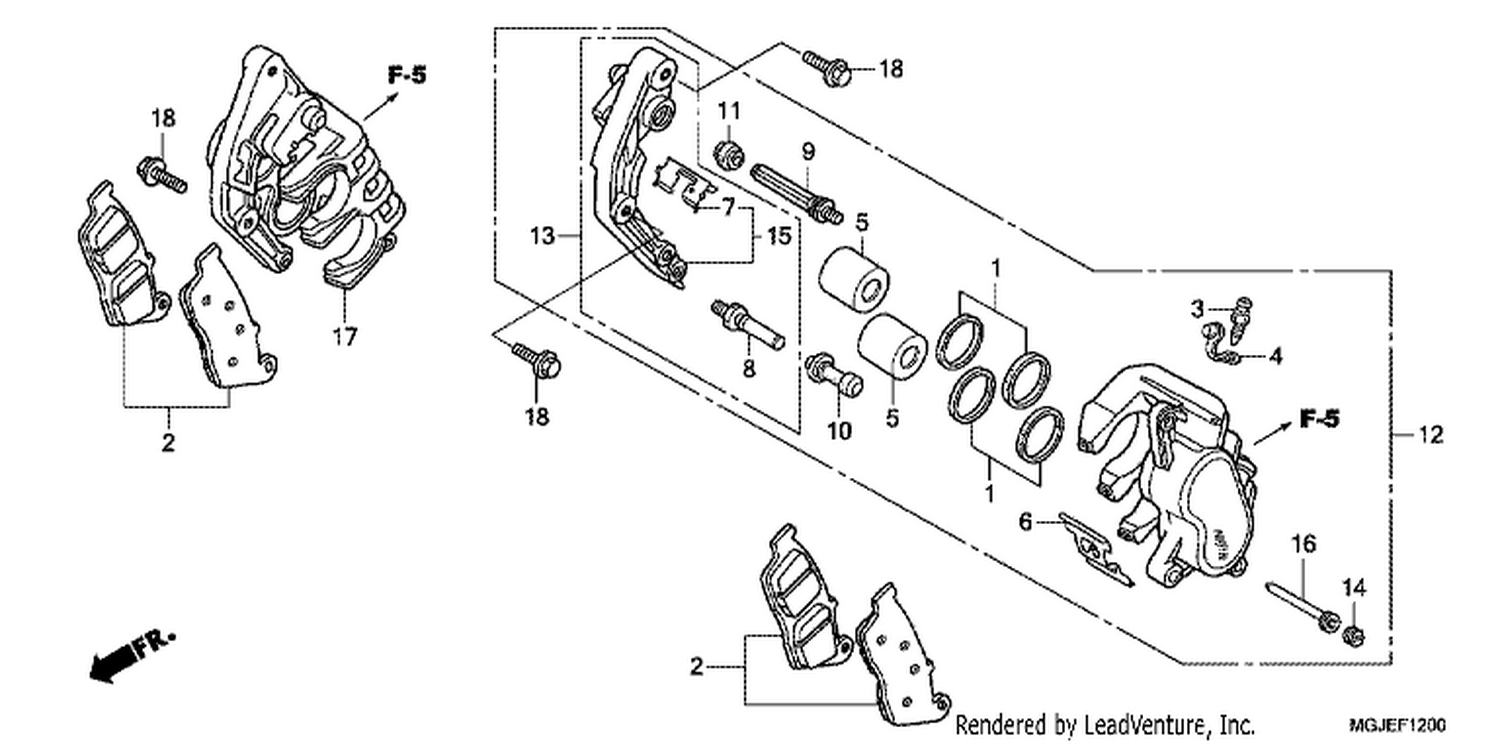  FRONT BRAKE CALIPER (CBF1000F)