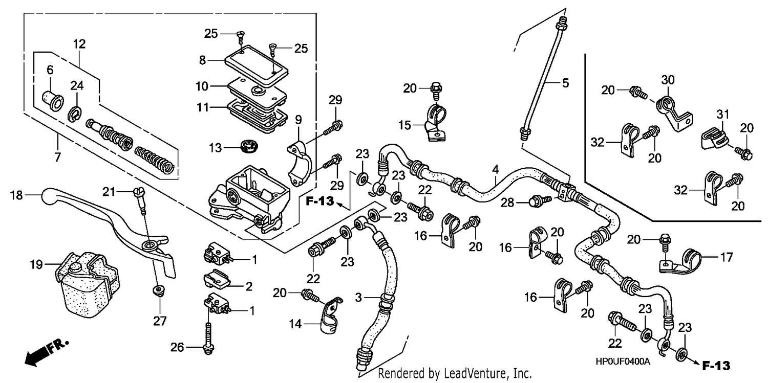 FR. BRAKE MASTER CYLINDER