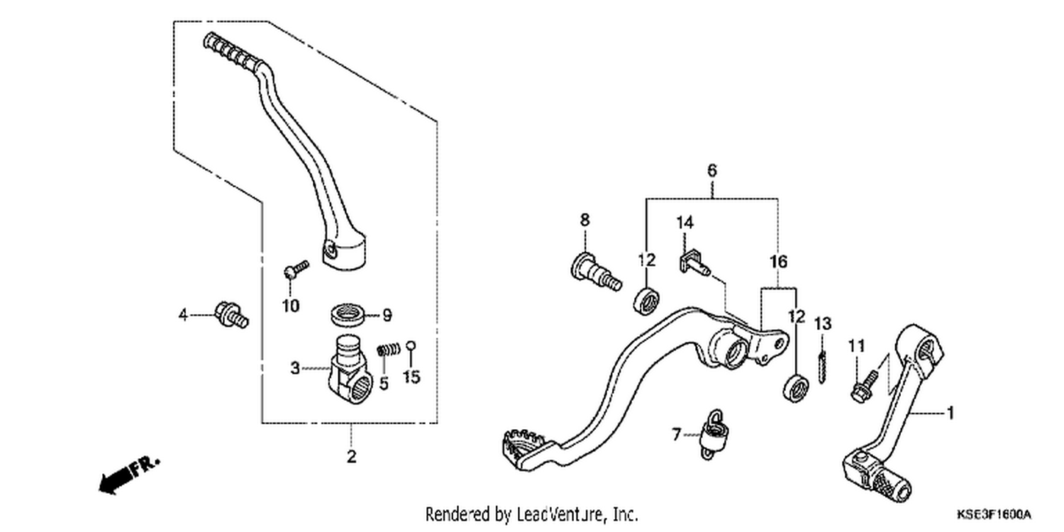  PEDAL/ KI CK STARTER ARM
