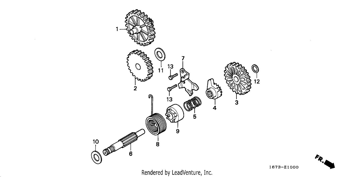 KICK STARTER SPINDLE