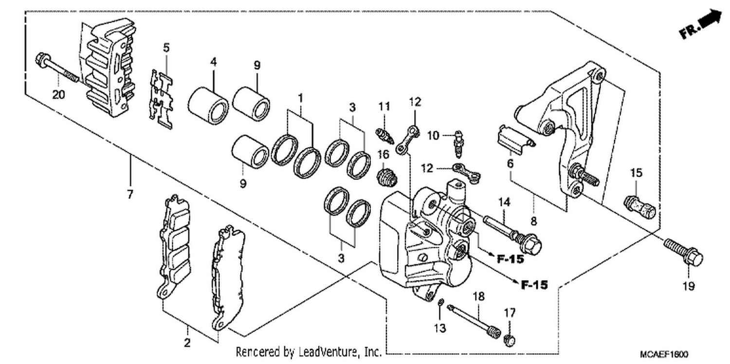 REAR BRAKE CALI PER