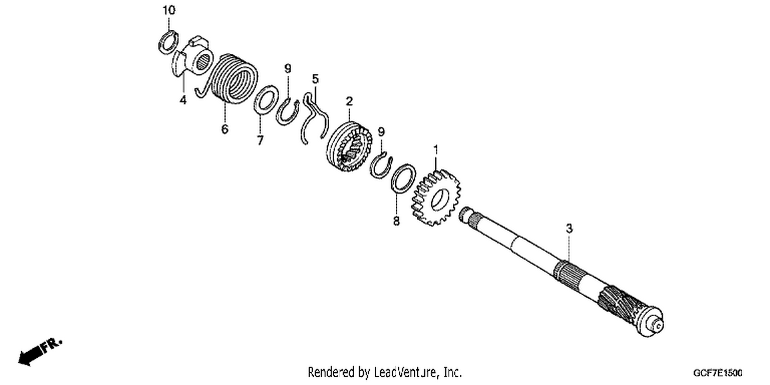  KICK STARTER SPINDLE